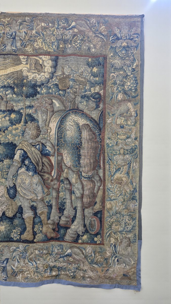 Immense Tapisserie Bruxelles – Constantin au Pont de Milvius – XVIIe siècle-photo-1