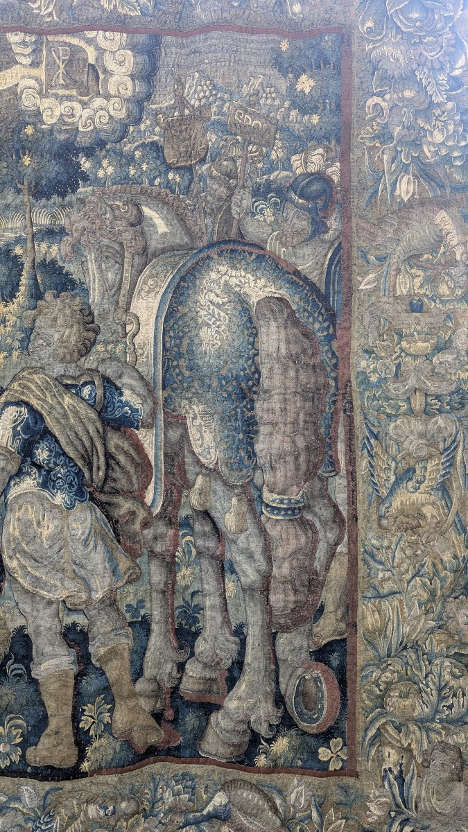 Immense Tapisserie Bruxelles – Constantin au Pont de Milvius – XVIIe siècle-photo-4