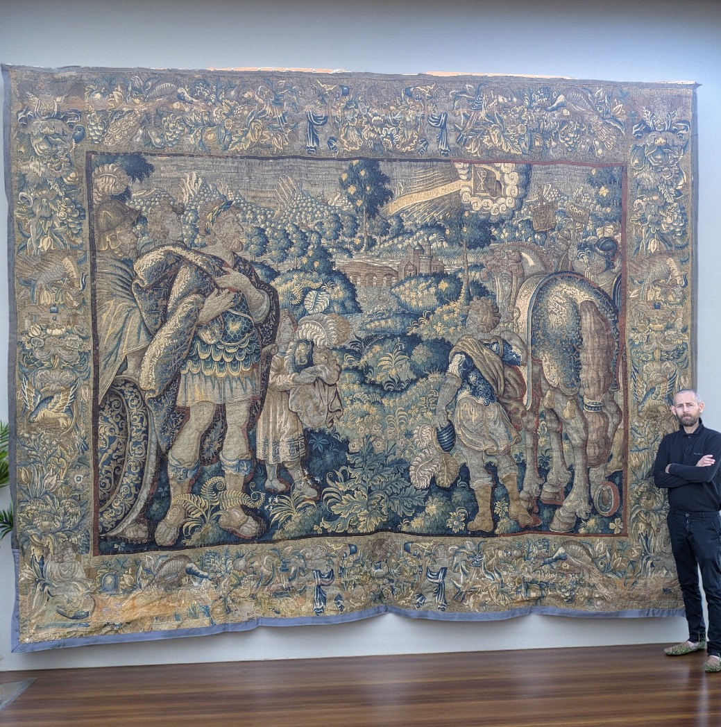 Immense Tapisserie Bruxelles – Constantin au Pont de Milvius – XVIIe siècle