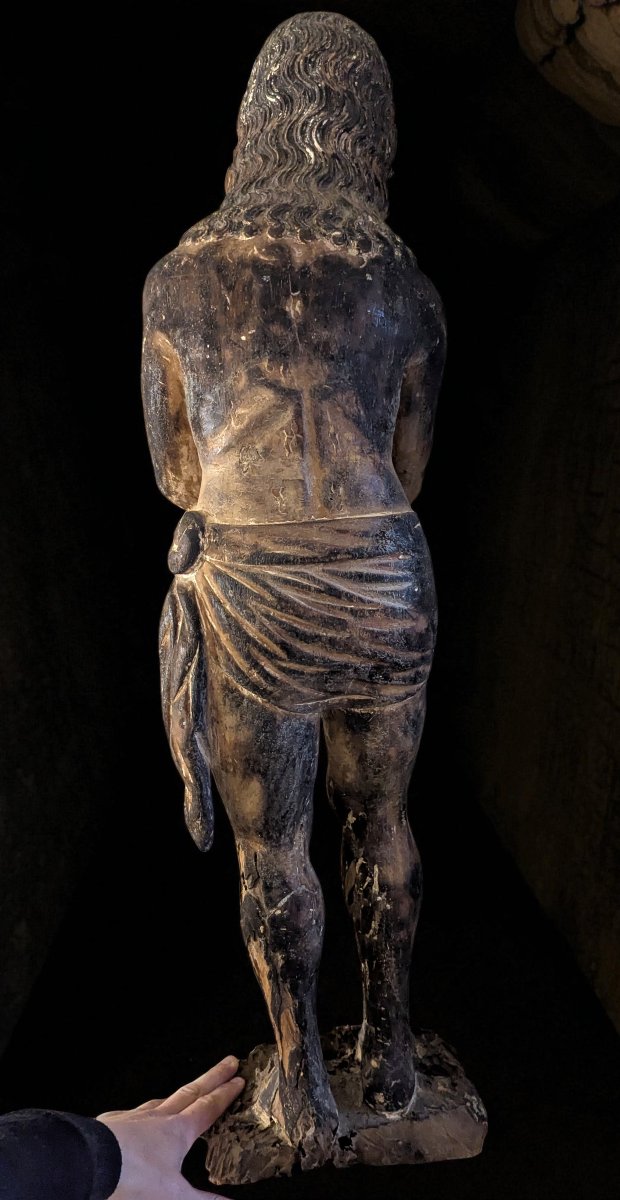 Christ aux liens en tilleul sculpté - Allemagne du Sud, École franconienne – vers 1500 – 81cm-photo-4