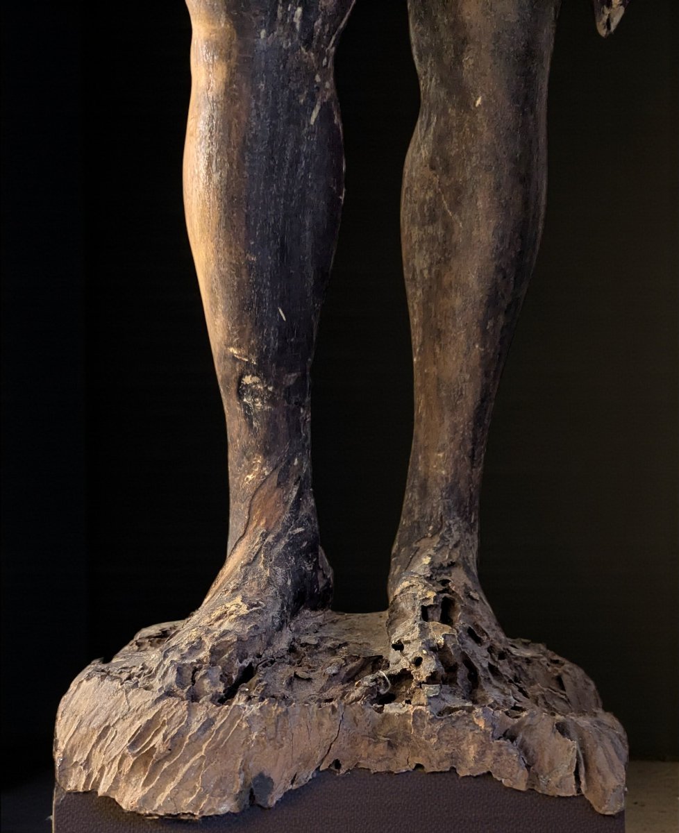 Christ aux liens en tilleul sculpté - Allemagne du Sud, École franconienne – vers 1500 – 81cm-photo-5