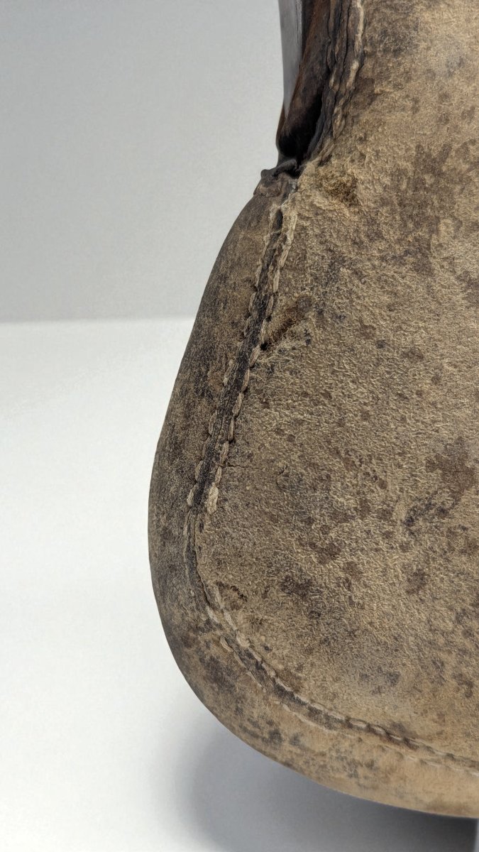 Rare Medieval Purse With Metal Frame - Northern Europe - 15th-16th Century-photo-3