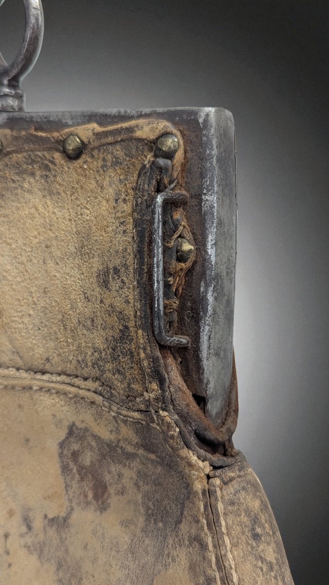 Rare Medieval Purse With Metal Frame - Northern Europe - 15th-16th Century-photo-3