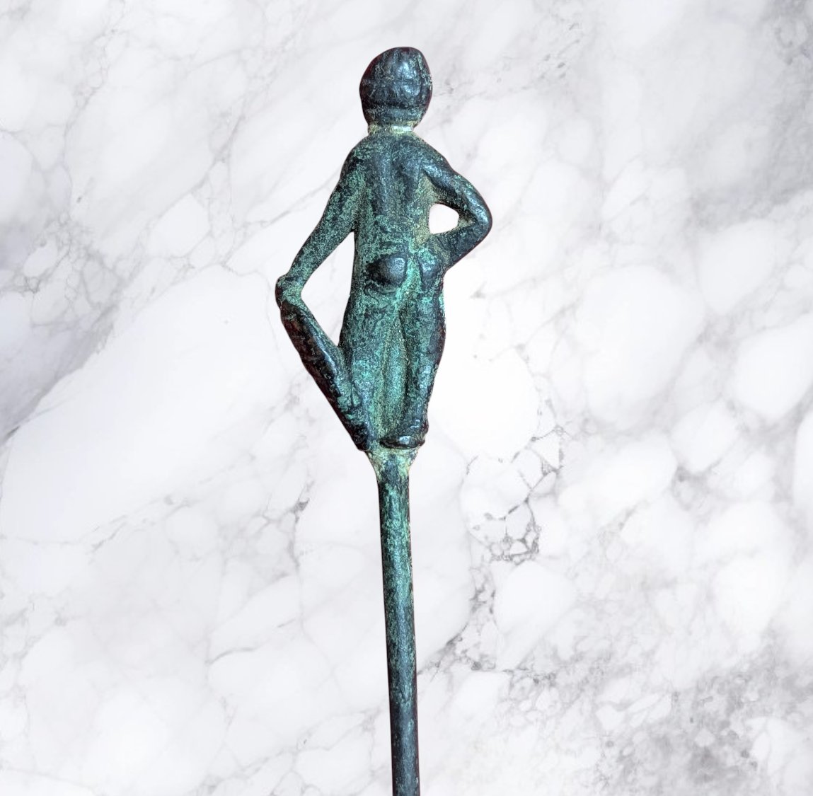 Roman Bronze Pin With The Image Of Heracles - 2nd Century - Bessonneau Collection-photo-2