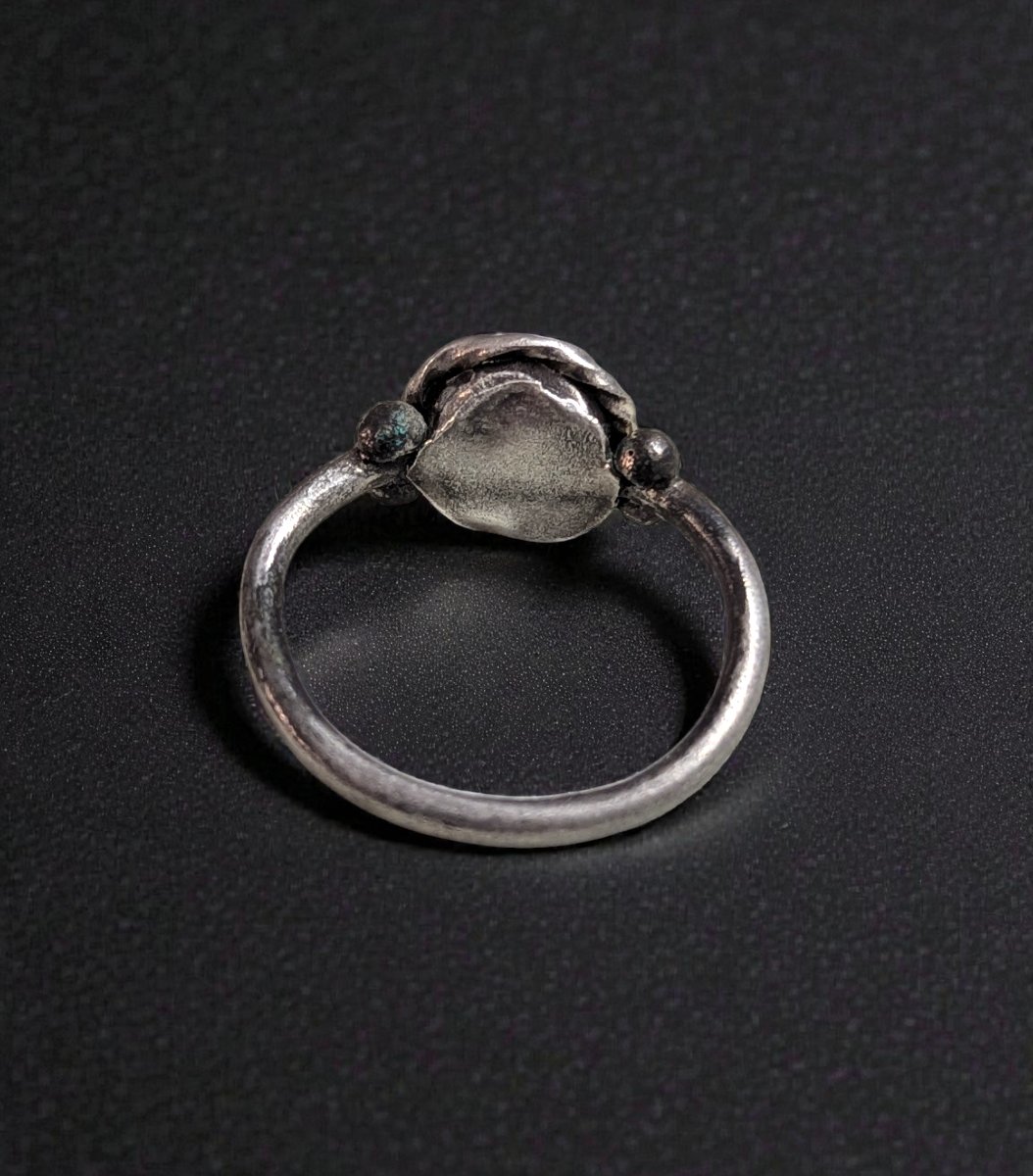 Bague en argent et or avec intaille en cornaline - Époque romaine – IIIe siècle de notre ère-photo-3