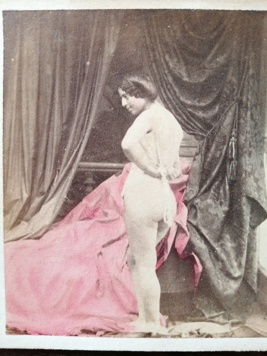 Original Photograph By Auguste Belloc (1800-1867) Nude - Napoleon III-photo-4