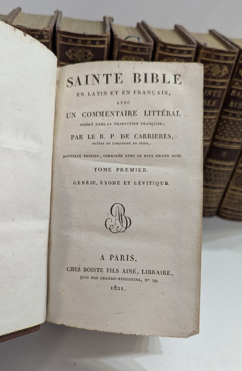 Sainte Bible - Paris - 1821 - 10 Tomes COMPLET - Books 19th-photo-1