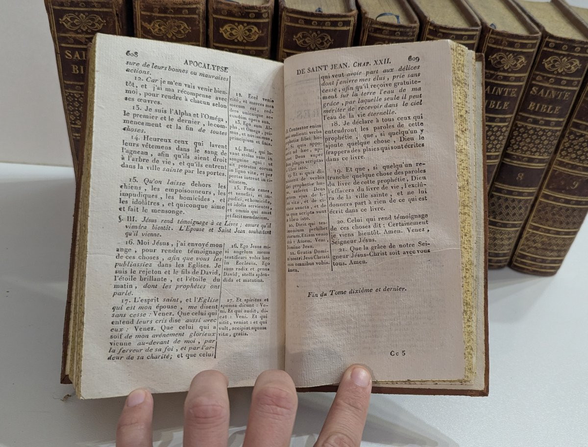 Sainte Bible - Paris - 1821 - 10 Tomes COMPLET - Books 19th-photo-3
