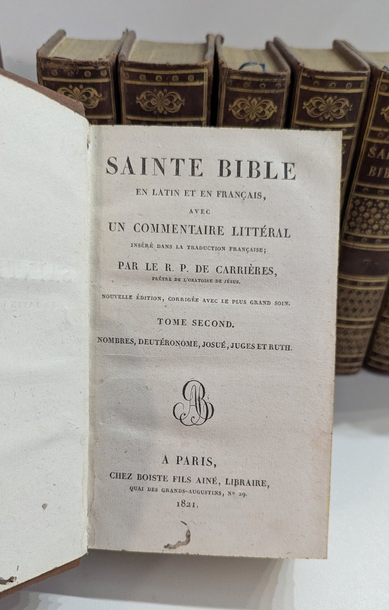 Sainte Bible - Paris - 1821 - 10 Tomes COMPLET - Books 19th-photo-4
