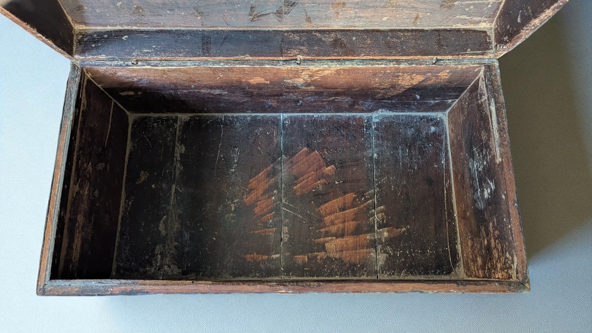 Rare malle espagnole du vice-royaume du Pérou – XVIIe siècle-photo-3