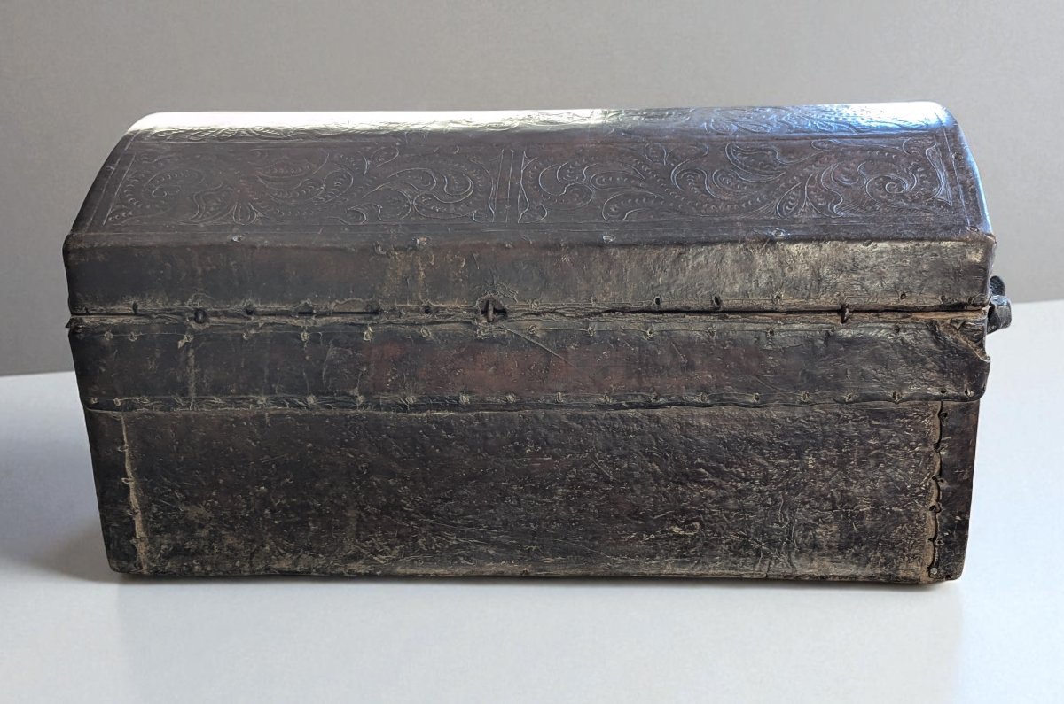 Rare malle espagnole du vice-royaume du Pérou – XVIIe siècle-photo-2