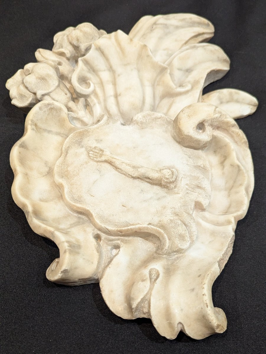 Ex-voto en marbre blanc, Italie, vers 1730–1740 -photo-2