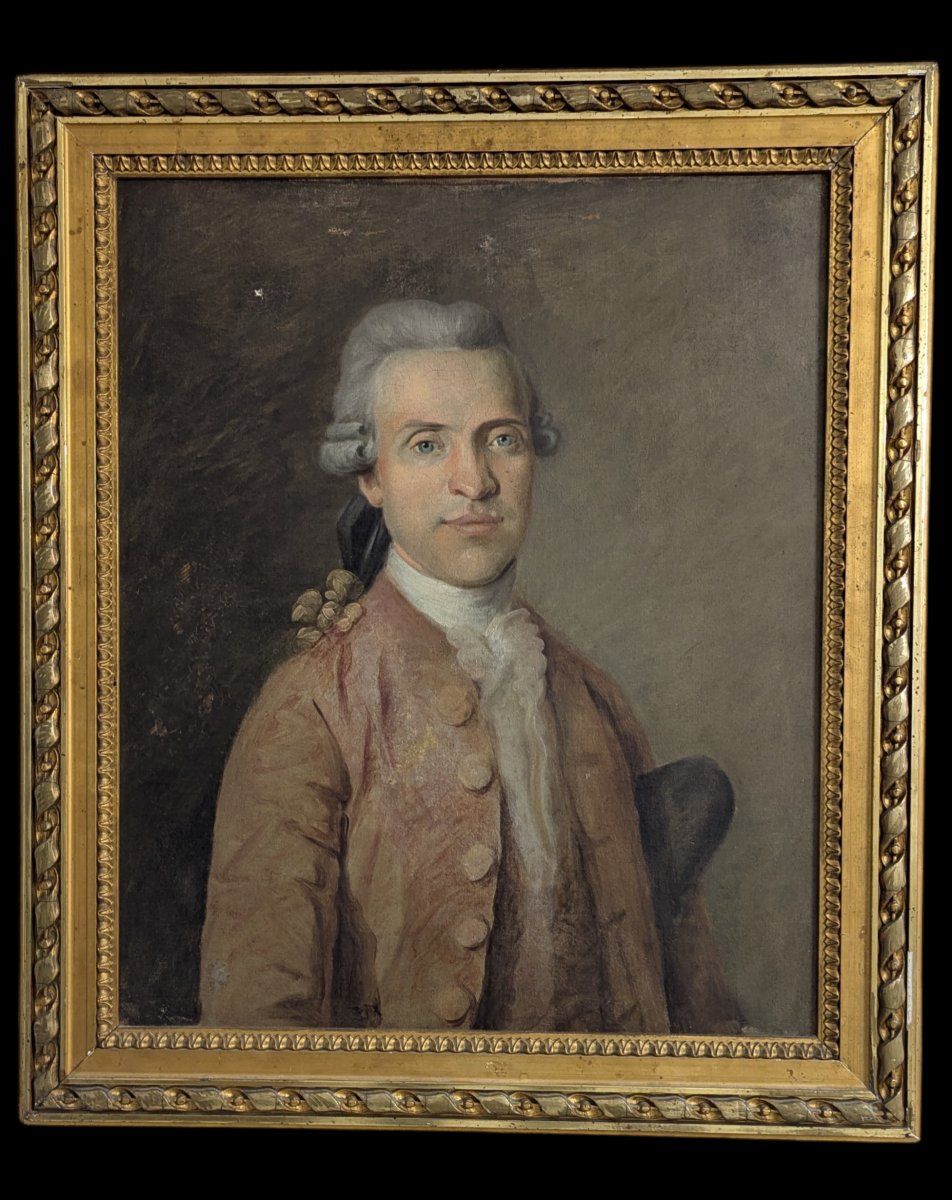 Portrait Of A Man – Oil On Canvas – French School – Circa 1775 – 18th Century-photo-2
