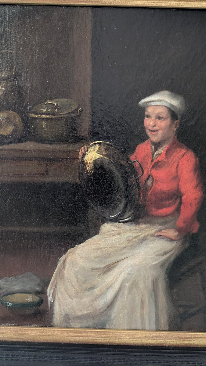 Kitchen Scene – Oil On Canvas By Joseph-denis Odevaere (1775-1830) -photo-5