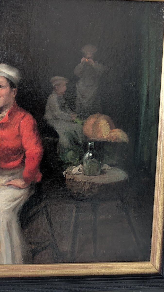 Kitchen Scene – Oil On Canvas By Joseph-denis Odevaere (1775-1830) -photo-6