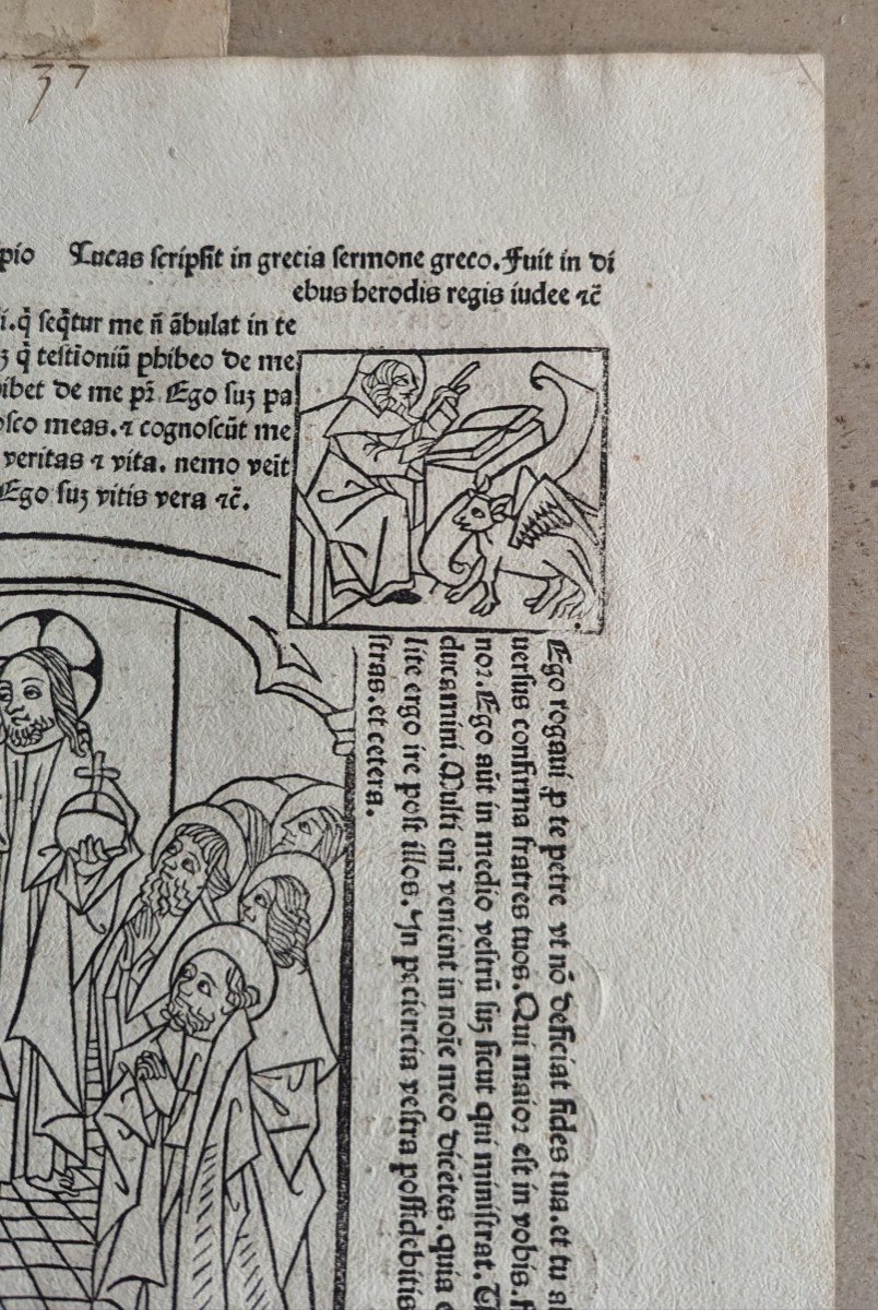 Grande Page Incunable F°43 - Par Rolevinck Werner - Fasciculus Temporum - Bois Gravé - 1481-photo-4
