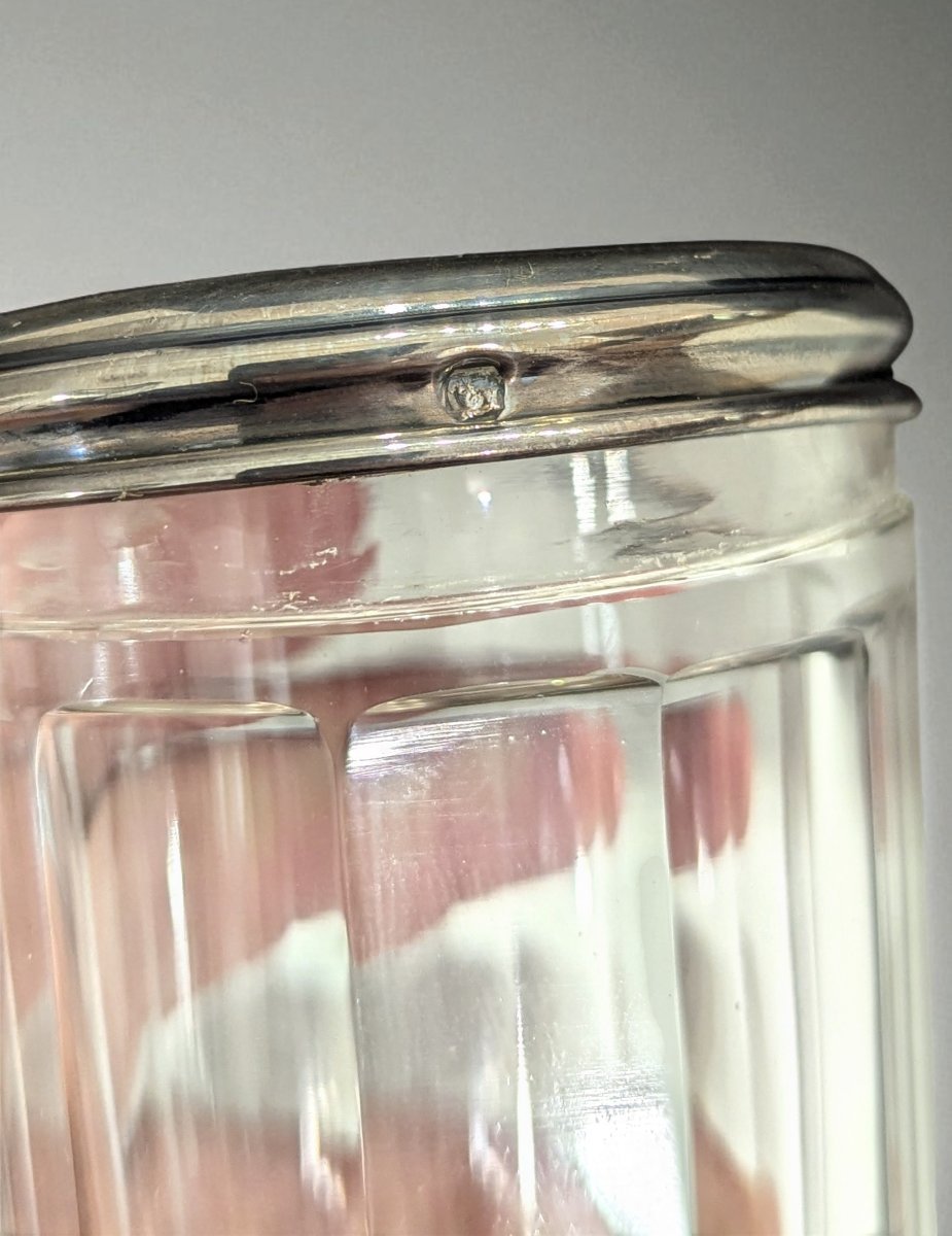 Travel Kit - Glass And Sterling Silver Bottles - Signed Péret In Paris - 19th Century-photo-5