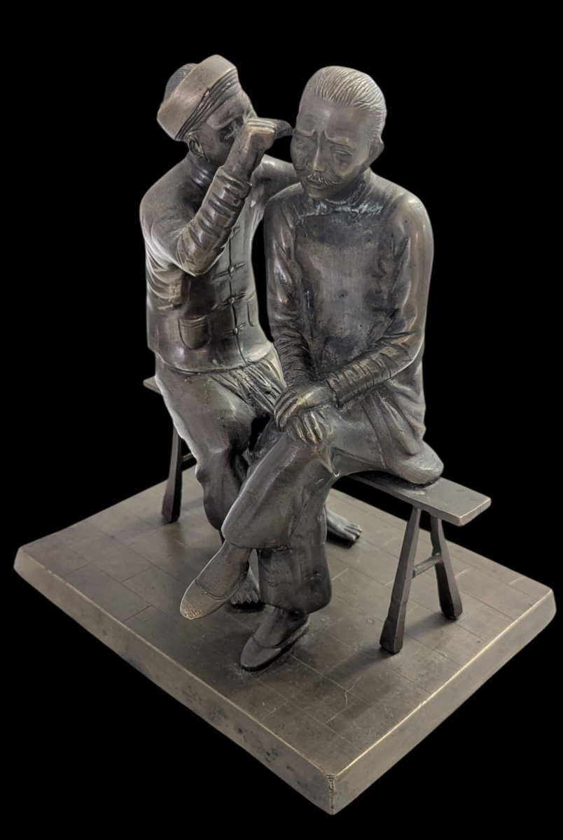 Le Cureur d'Oreilles - Bronze Attributed To Hoang Xuan Lan - Vietnam / Indochina-photo-3