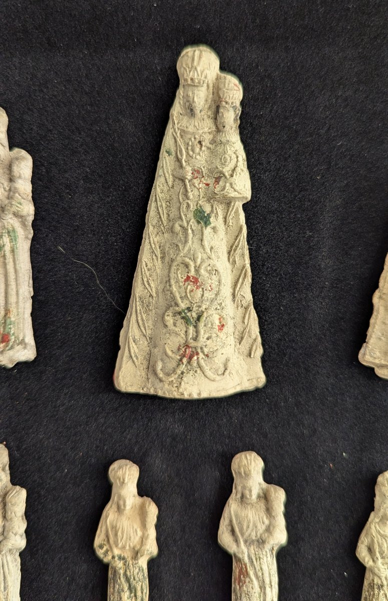 Rare Collection Of 9 Schabmadonna - Vierge à Gratter - German-speaking Region 17th-19th Century-photo-4