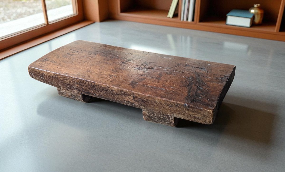 Table basse monoxyle – Brutalisme, inspiration japonaise-photo-5
