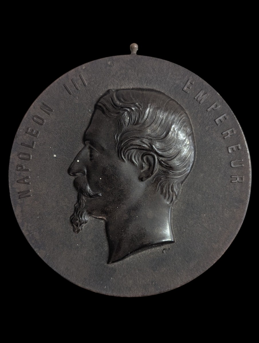 Hardwood Medallions With The Profile Of Napoleon III, Attributed To François Lepage