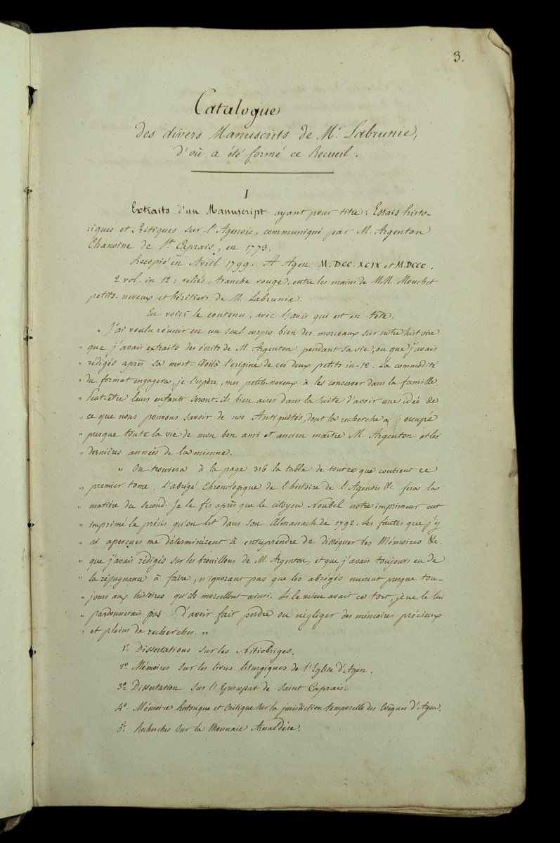 Manuscrit de 623 pages – Histoire d’Agen par Pierre Caprais Tournié (1795-1880)-photo-4