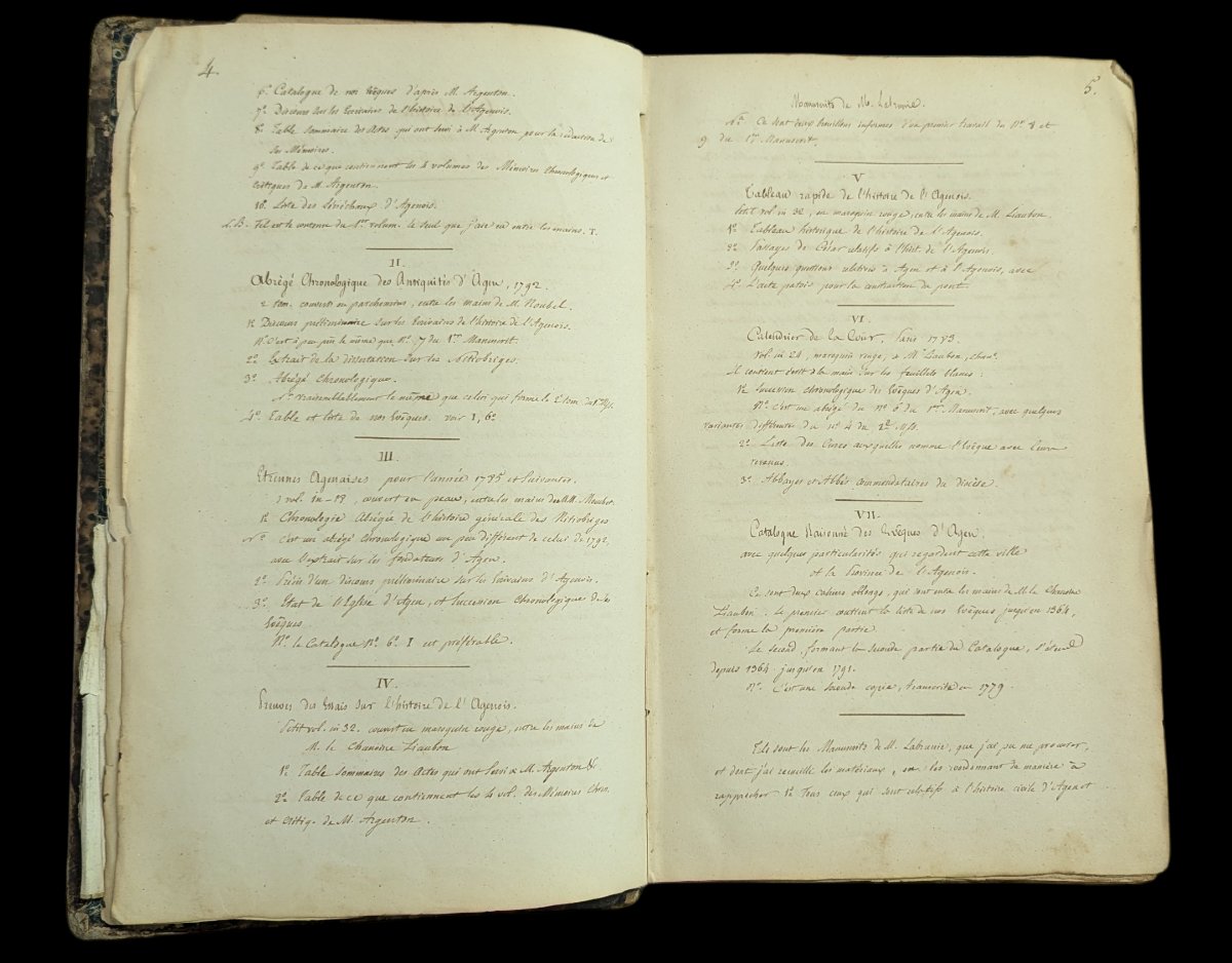 Manuscrit de 623 pages – Histoire d’Agen par Pierre Caprais Tournié (1795-1880)-photo-1