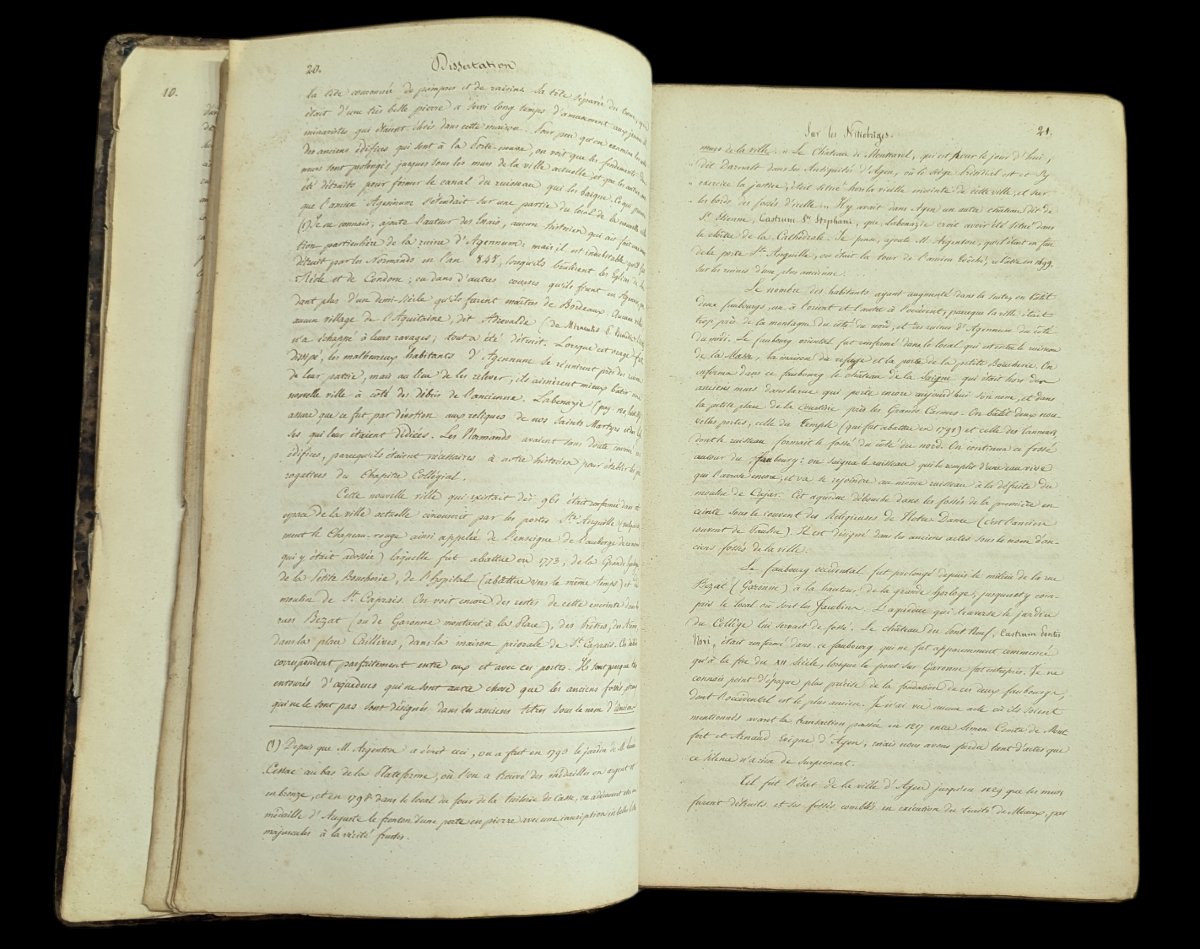 Manuscrit de 623 pages – Histoire d’Agen par Pierre Caprais Tournié (1795-1880)-photo-3