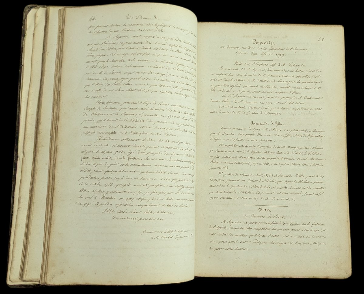 Manuscrit de 623 pages – Histoire d’Agen par Pierre Caprais Tournié (1795-1880)-photo-4