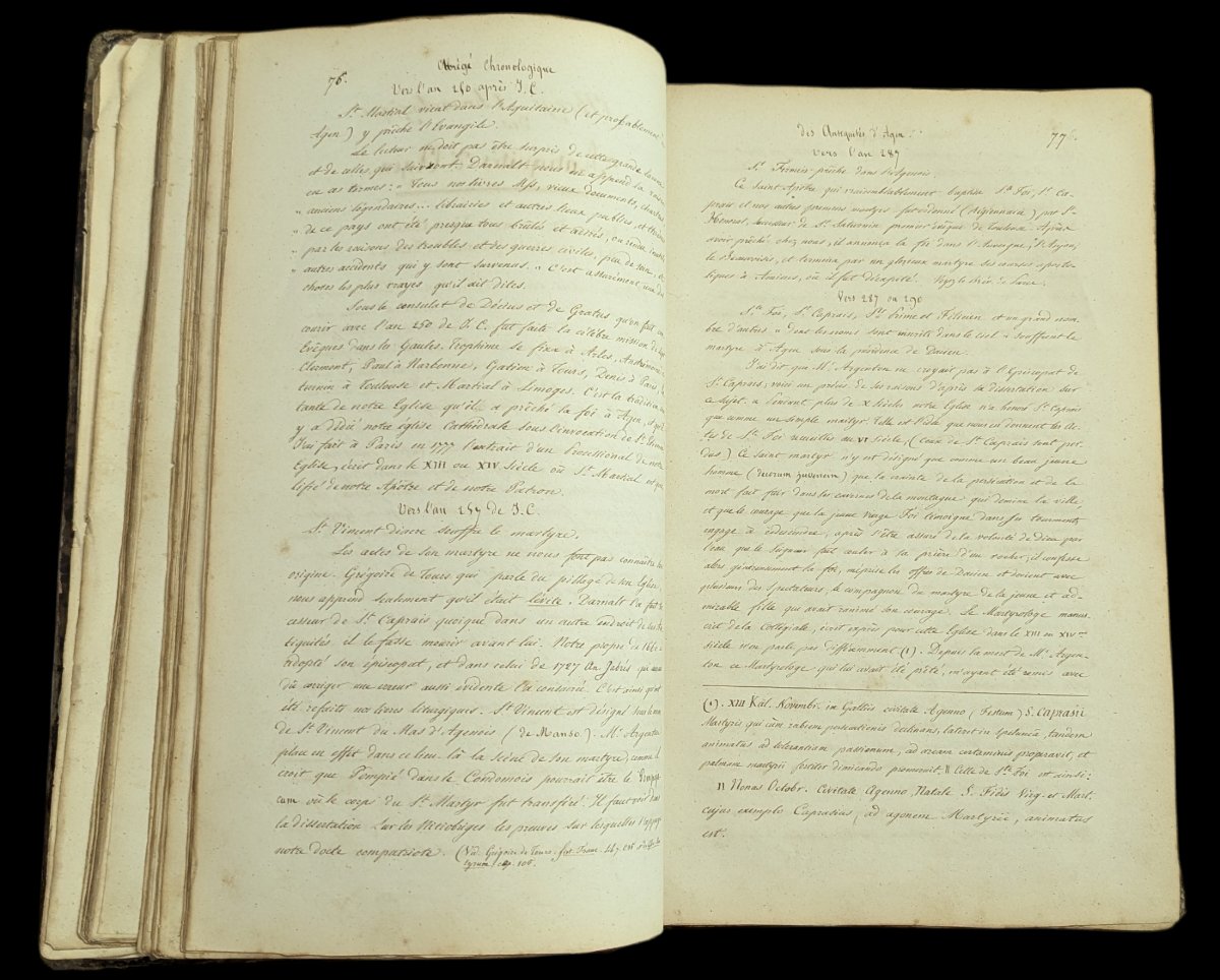 Manuscrit de 623 pages – Histoire d’Agen par Pierre Caprais Tournié (1795-1880)-photo-5