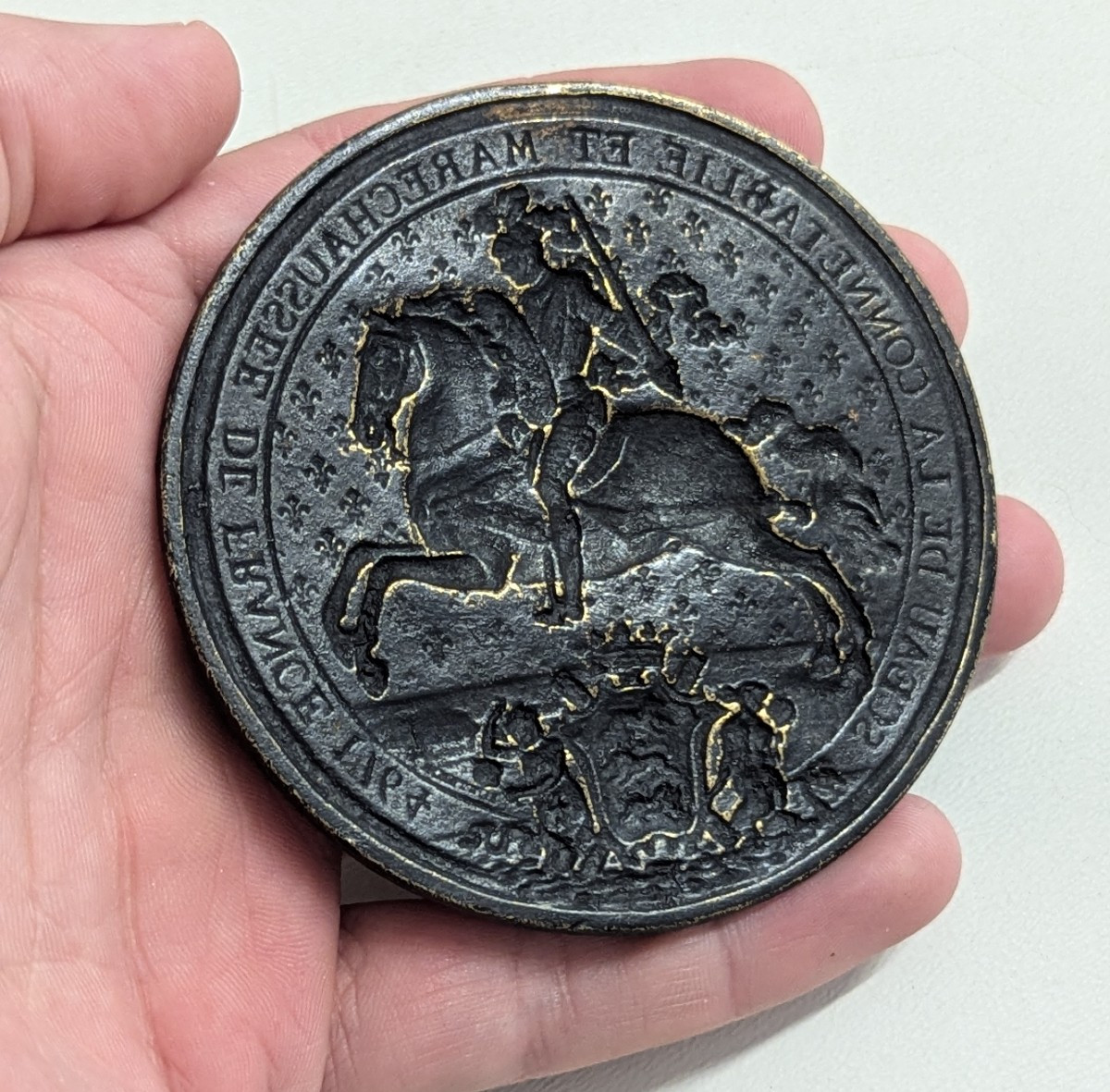 Seal Matrix Of The Connétablie Et Maréchaussée De France - Balincourt Coat Of Arms -1764-photo-1