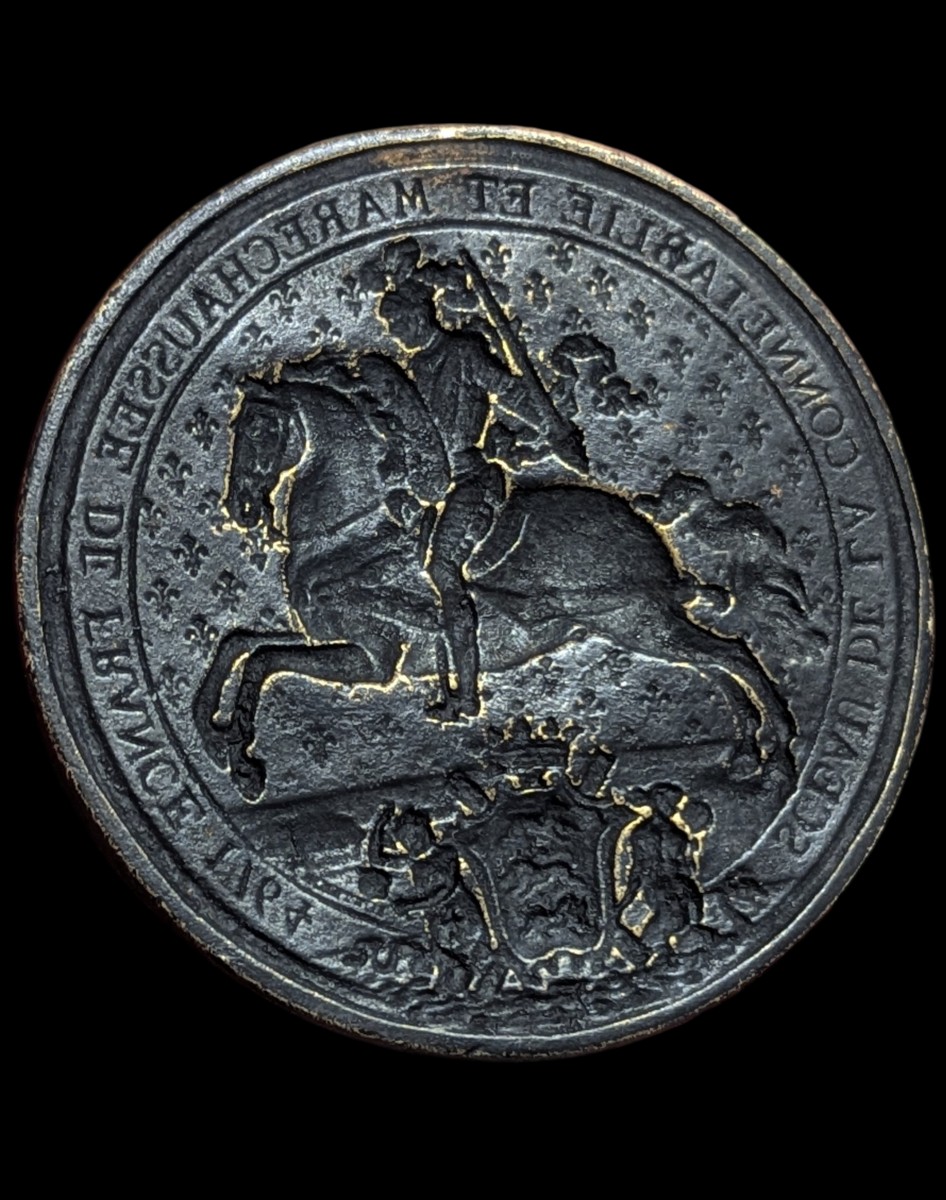 Seal Matrix Of The Connétablie Et Maréchaussée De France - Balincourt Coat Of Arms -1764