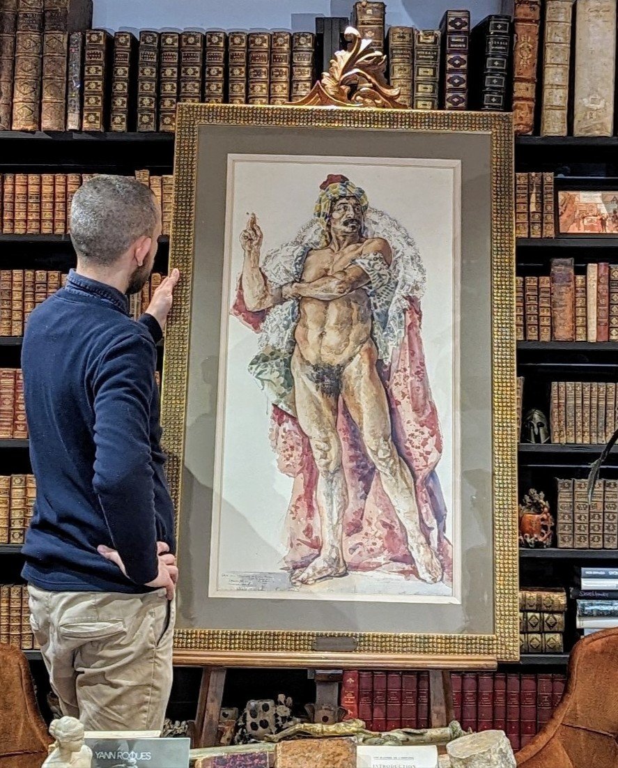 Watercolor By Charles Toché - Pour Flaubert - With Frédéric Mistral - 1881-photo-2