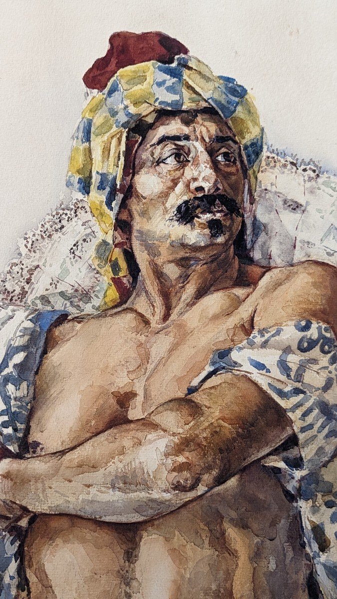 Watercolor By Charles Toché - Pour Flaubert - With Frédéric Mistral - 1881-photo-4