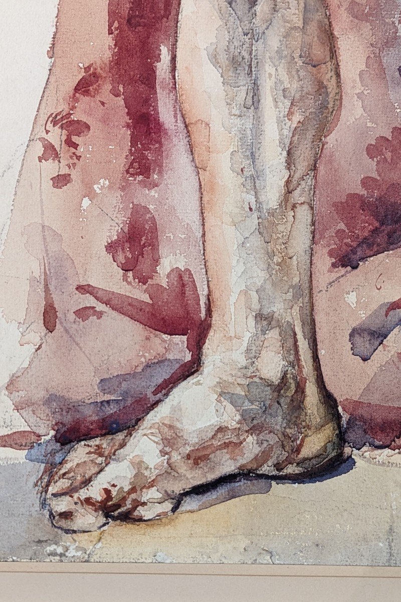 Watercolor By Charles Toché - Pour Flaubert - With Frédéric Mistral - 1881-photo-1