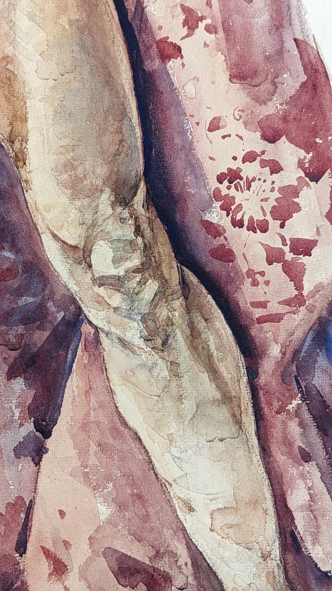 Watercolor By Charles Toché - Pour Flaubert - With Frédéric Mistral - 1881-photo-3