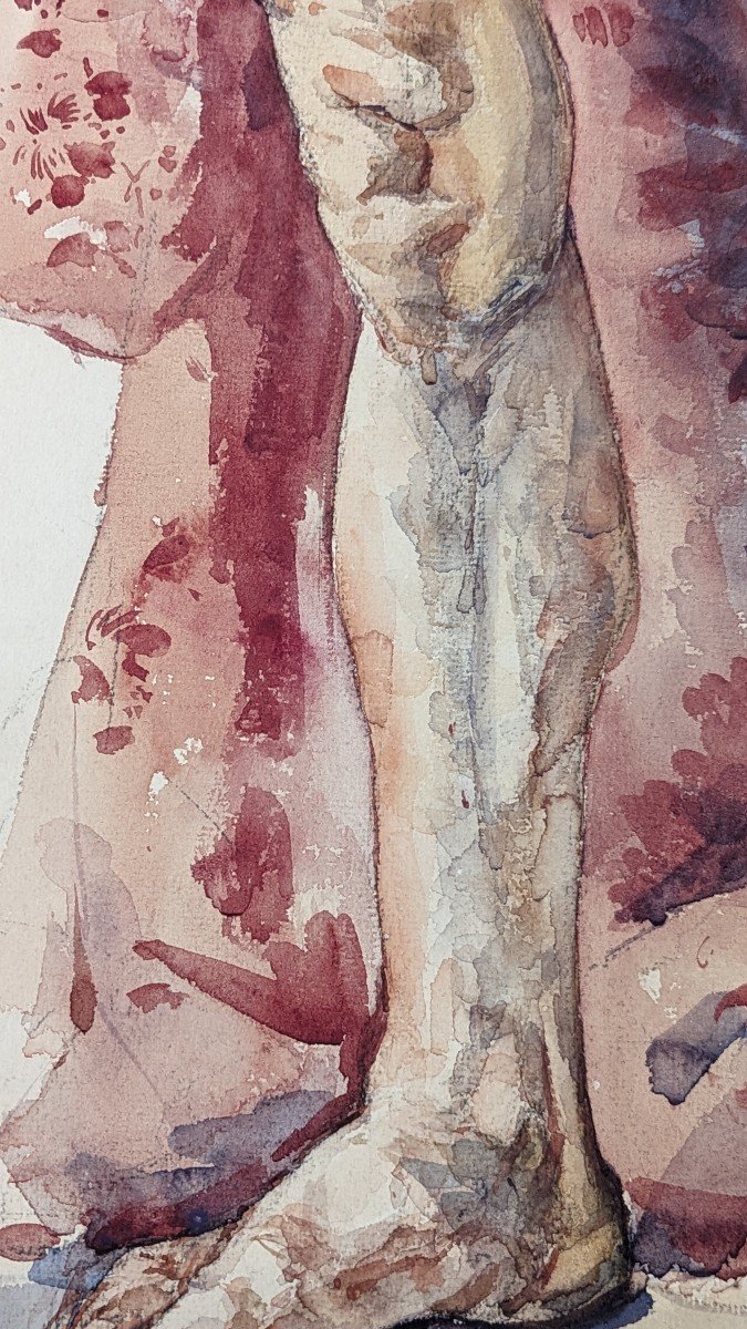 Watercolor By Charles Toché - Pour Flaubert - With Frédéric Mistral - 1881-photo-4