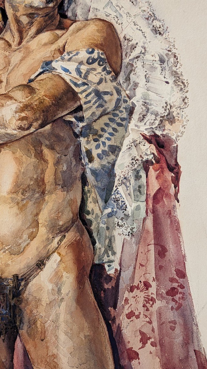 Watercolor By Charles Toché - Pour Flaubert - With Frédéric Mistral - 1881-photo-5