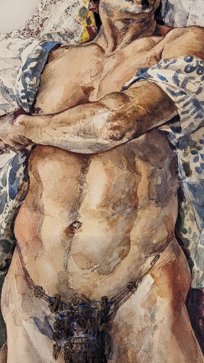 Watercolor By Charles Toché - Pour Flaubert - With Frédéric Mistral - 1881-photo-6