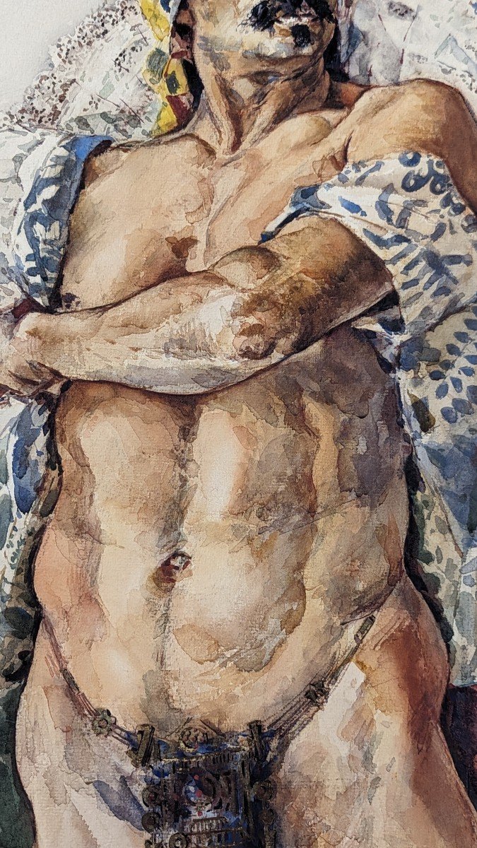 Watercolor By Charles Toché - Pour Flaubert - With Frédéric Mistral - 1881-photo-8