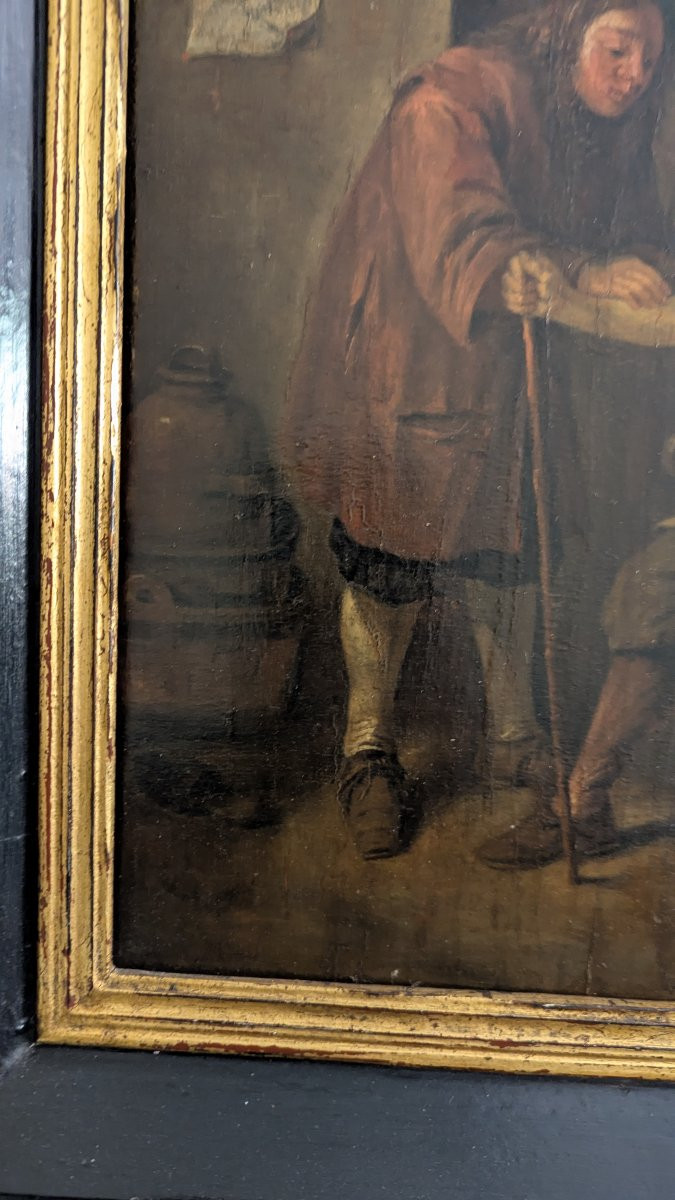 l'Art De Guérir Par Le Barbier-chirurgien - Oil On Panel - Flemish School, Late 17th Century-photo-4