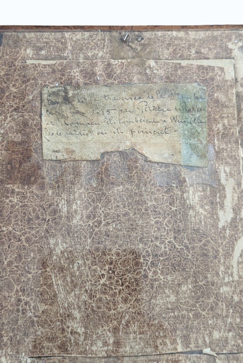 Rare Gouache Miniature - Attempted Channel Crossing By De Rozier On June 15, 1785-photo-2