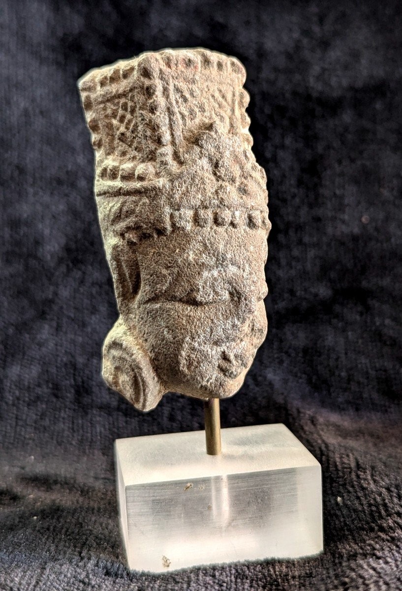 Tête En Pierre – Bodhisattva – Art Indien Antique – Archéologie