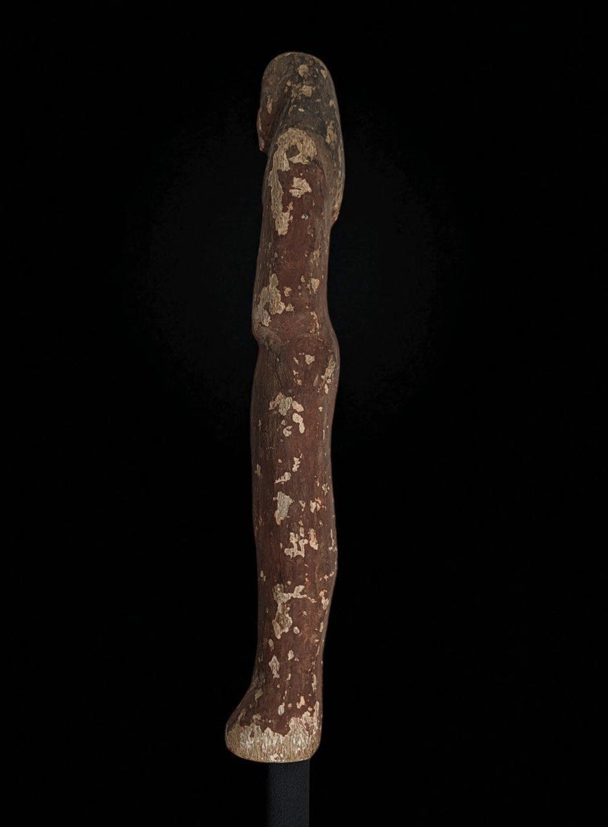 Large Momiform Servant - Wooden Oushebti - 35cm Height - Egyptian Archaeology-photo-4