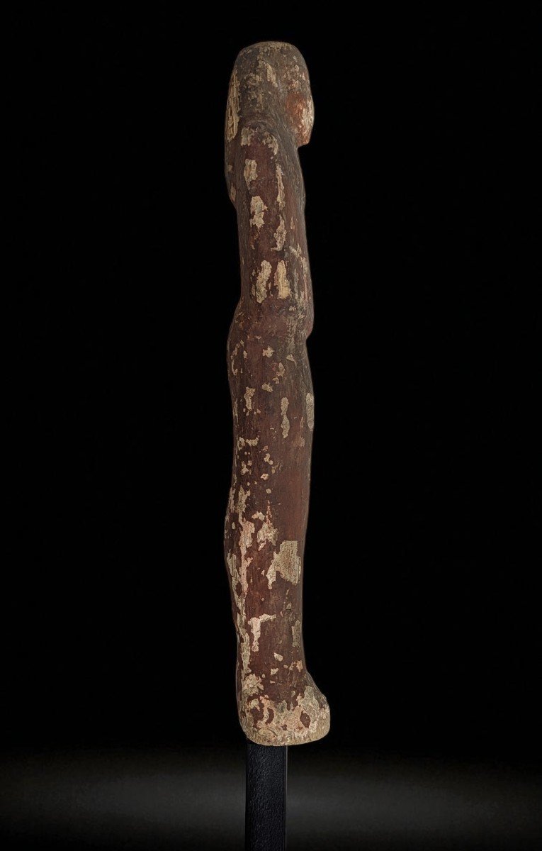 Large Momiform Servant - Wooden Oushebti - 35cm Height - Egyptian Archaeology-photo-2