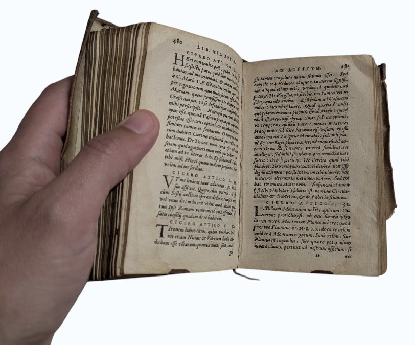 Cicero - Epistolae Ad Atticum, Ad Brutum, Ad Q. Fratem - Lyon - 1581 -book 16th-photo-3