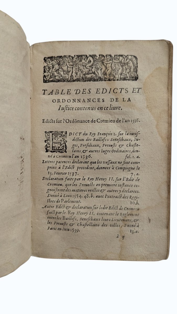 Edits And Ordinances Of The Kings Henri Ii, Henri III & Henri IV & Charles IX - Paris 1599 - 16th-photo-3