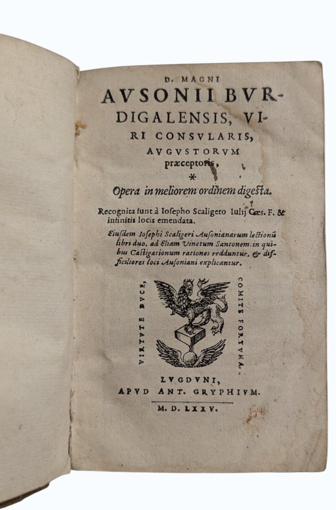Ausone & élien - Three Books Compiled - 1567 To 1575 -rare - Books 16th-photo-3