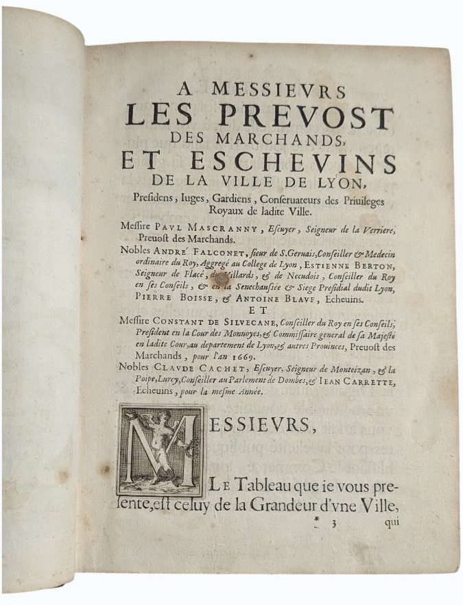 éloge Historique De La Ville De Lyon - Ménestrier -eo 1669 - Engravings -book 17th-photo-2