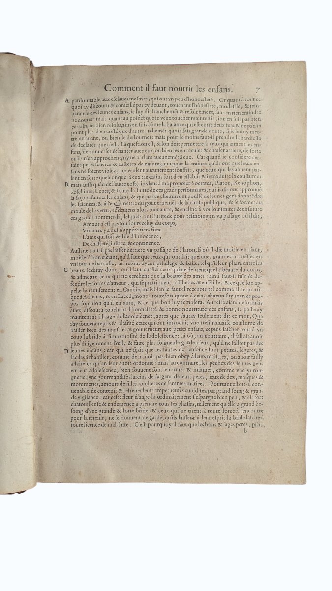 Les œuvres Morales De Plutarque - Paris 1587 - In Folio - Very Rare - Book 18th-photo-2